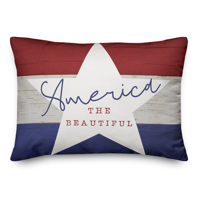  Housse et insert de coussin rectangulaire America the Beautiful