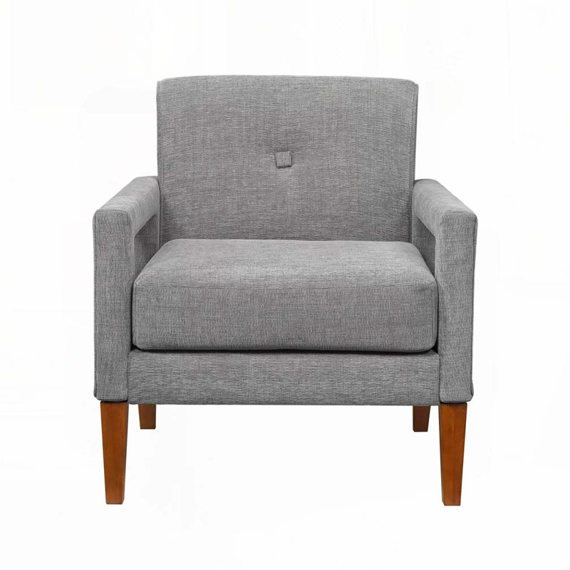Fauteuil d'appoint, fauteuil club Chenille, Gris