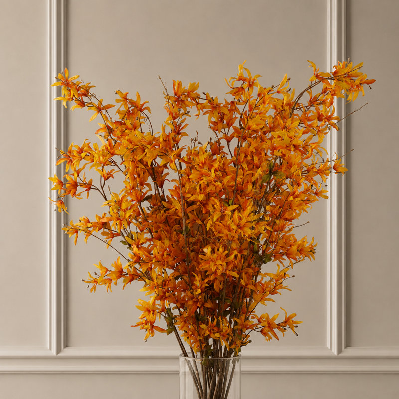 130cm Yellow Blossom Floral Spray Artificial