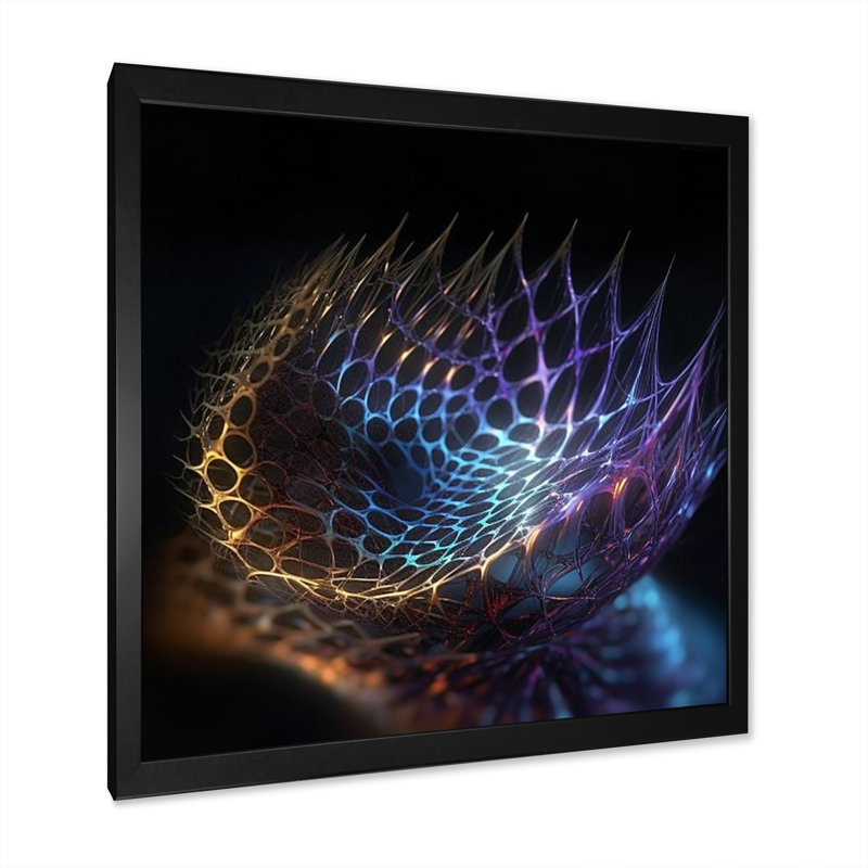 Infinity Net Space Matrix - Imprimé, Cadre simple noir, H 36 po x l 36 po x P 1,5 po