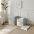 Wheelock 12" Tufted Upholstered Folding Storage Bench With Pocket (Set Of 2)