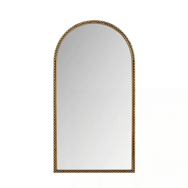 Retro Full Length Mirror With Supporting Feet, Gold