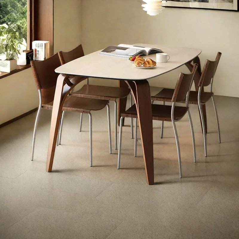 Unique and simple rectangular dining table, 29.53"H x 55.12"L x 31.5"W