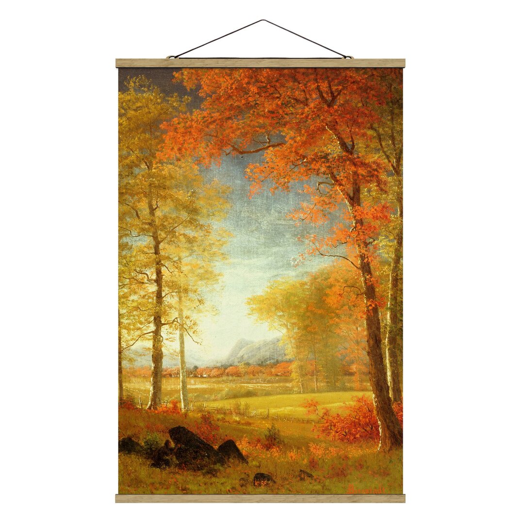 Stoffbild Autumn in Oneida County, New York von Albert Bierstadt