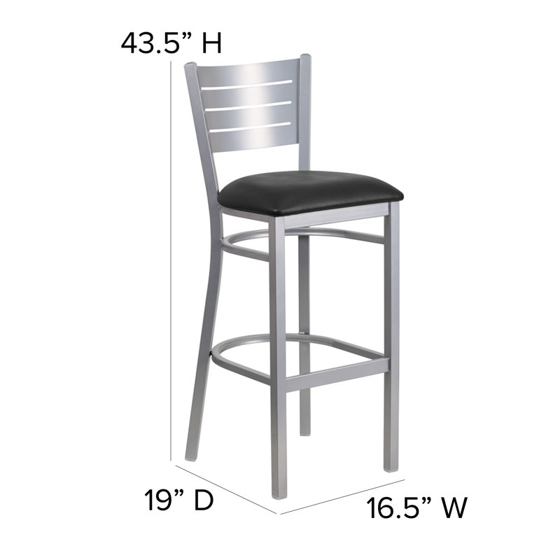 Tabouret de bar Elkton, Noir, 2