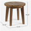 Table d'appoint d'extérieur en bois d'acacia 16 po-126794602