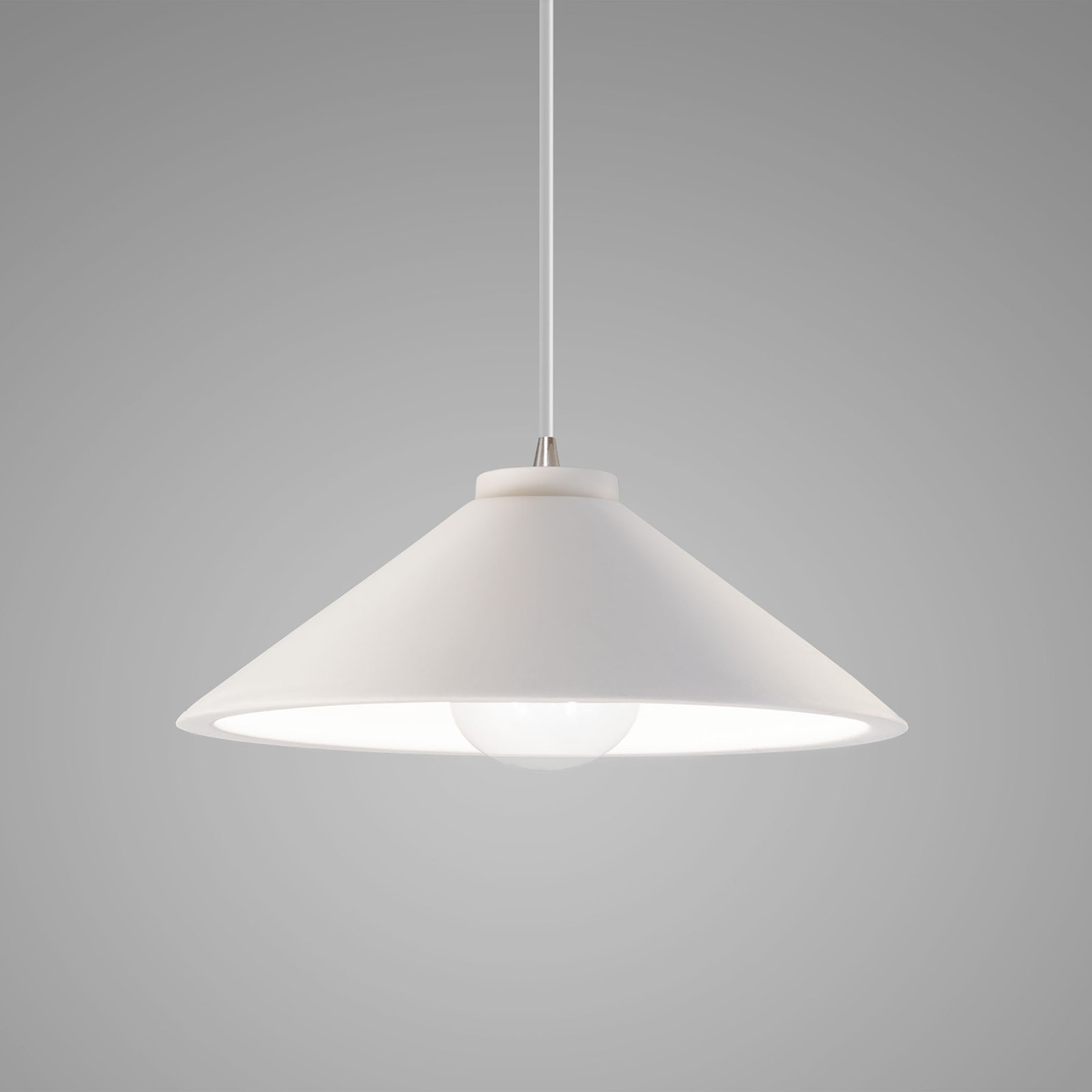 Leni Collection 1 - Light Cone Pendant Accents, Brushed Nickel, Hammered Brass