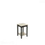 Table de bout 1Pc avec finition deux tons gris et noir avec rangement sous la table et placage en noyer d'hévéa