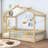 Vonie Wood Daybed with Roof and Slats-656567933-656634594