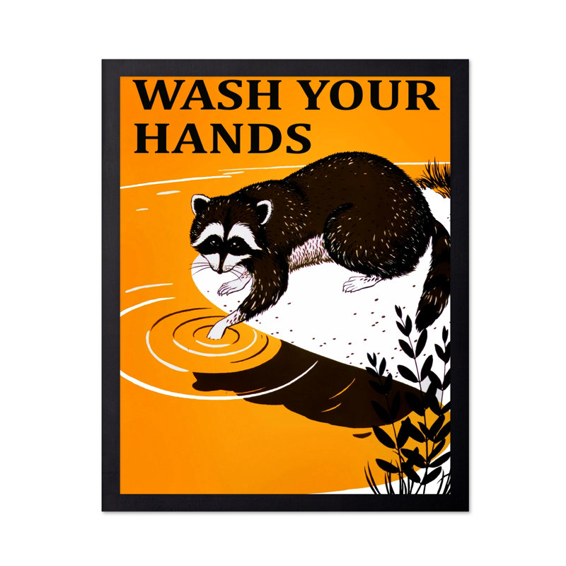 Lavez-vous les mains No2, Black Framed, Poster, 24"H x 32"W