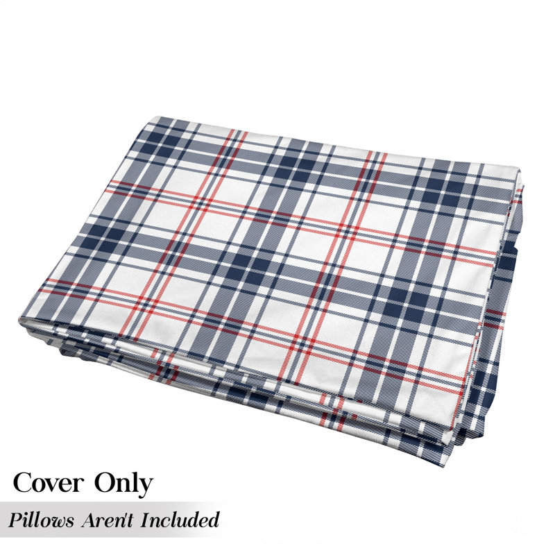 Housse de coussin d'extérieur à motif tartan anglais, H 2 po x l 27 po x P 88 po