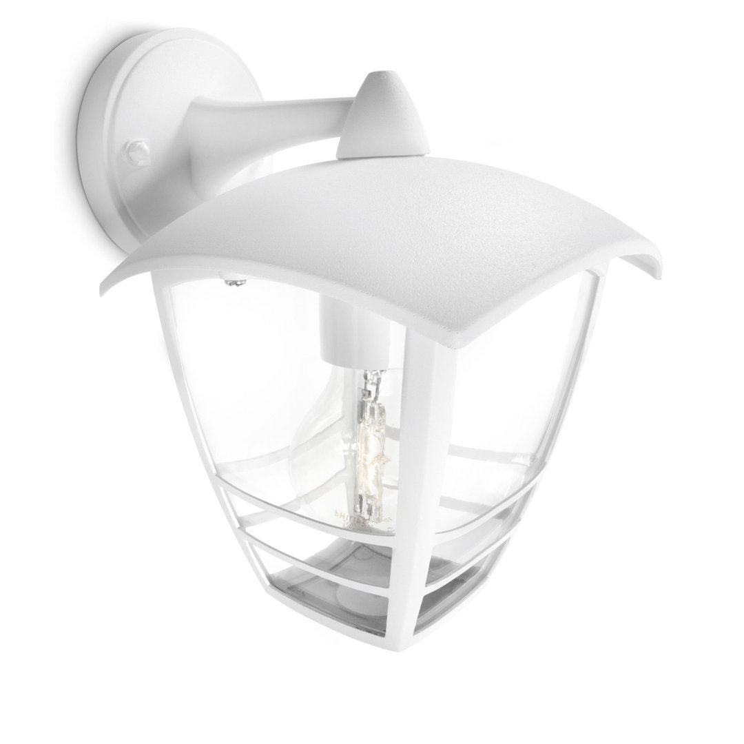 PHILIPS Creek Outdoor Wall Light, White | IP44 Weather Resistant, Outdoor Lighting, Aluminium Material, Classic Design, E27 Bulb Compatible, Easy to Install - Image 4