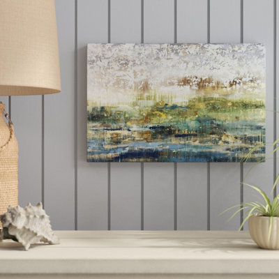 «Emerald and Aqua», peinture sur toile