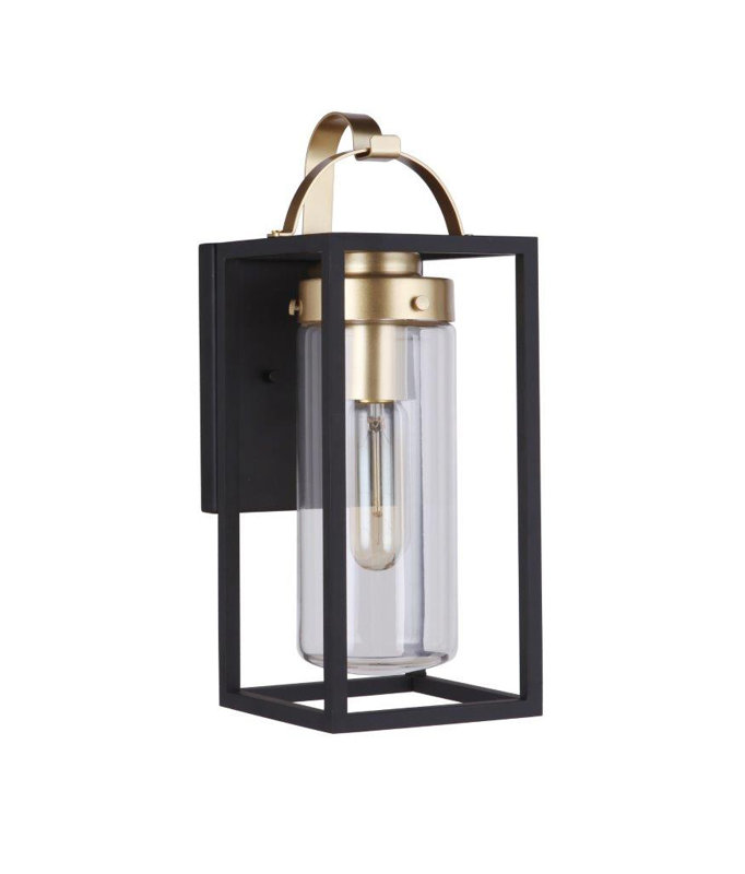 Neo Wall Light, 14" H x 5.5" W x 6.38" D, Black, Gold