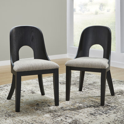 Chaise d'appoint Rhoda en noir / gris
