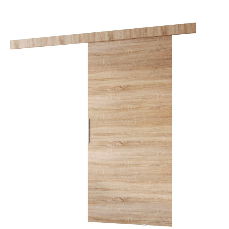 Lennen Sliding Door Prefinished, 205cm H x 86cm W x 1.6cm D, Sonoma Oak
