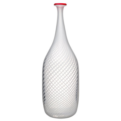 Bouteilles décoratives en verre rouge