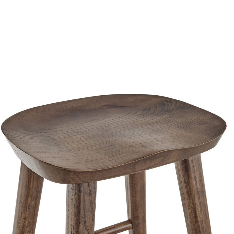 Tabouret de bar et de comptoir Anzie, Tabouret de comptoir (siège d'une hauteur de 25,8, Noyer
