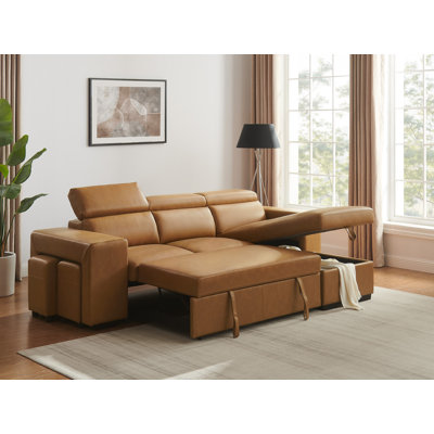 Canapé-lit modulaire réversible en forme de L de 102,7 po Huratio