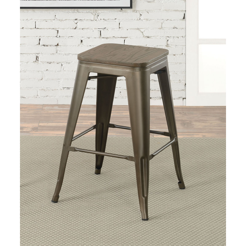 Staki Counter Stool with Metal Frame