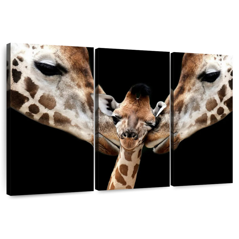Famille de girafes Brampt Happy, H 20 po x l 33 po