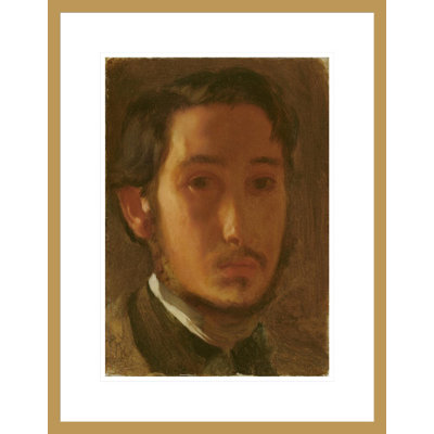 Autoportrait avec collier blanc par Edgar Degas - Impression sur toile