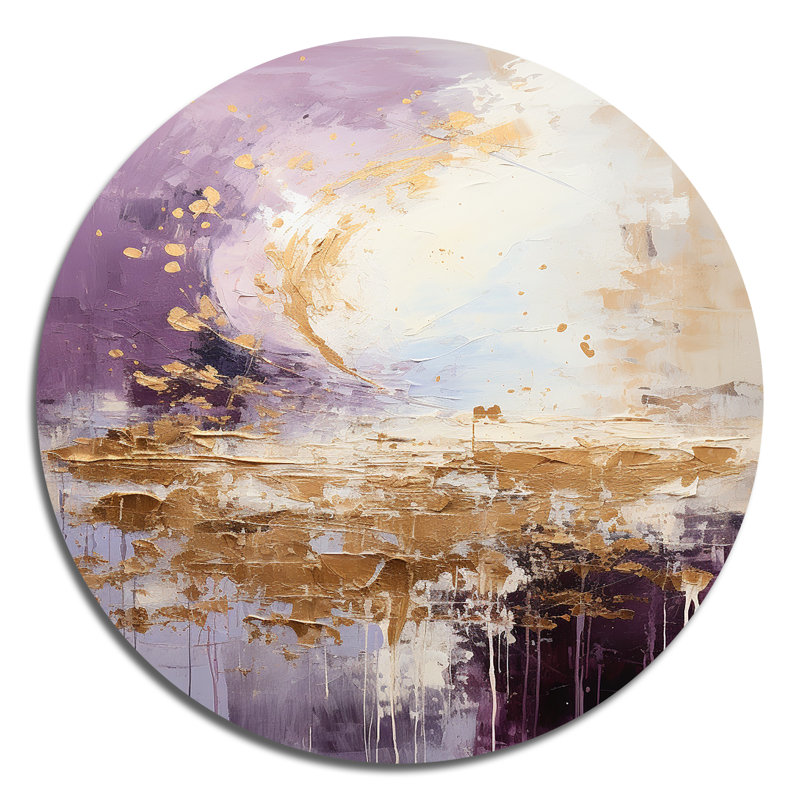 Otley - paysage rond, art en métal, H 16 po x l 16 po