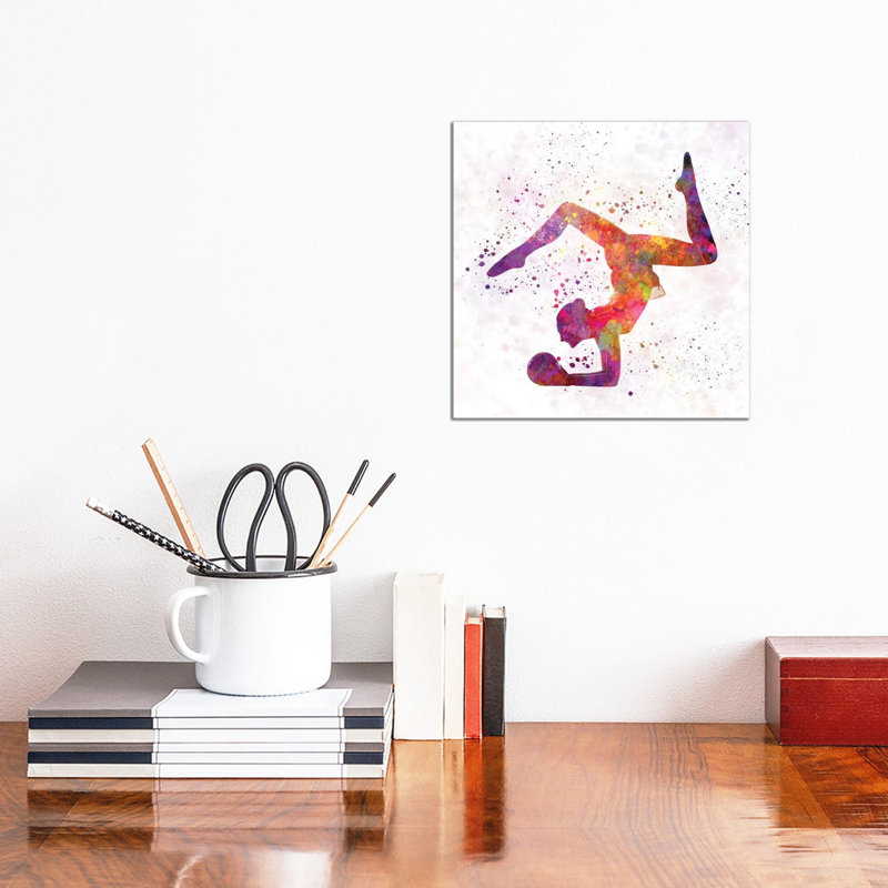 Rhythmic Gymnastics Woman Silhouette by Paul Rommer - Wrapped Canvas Print, 30.48cm H x 30.48cm W x 1.91cm D