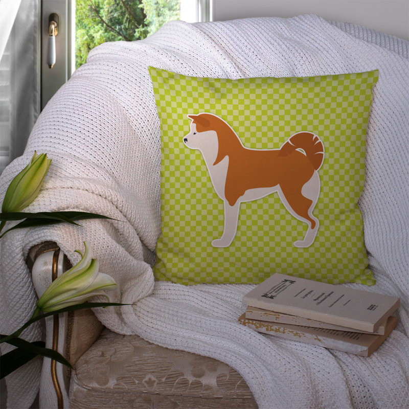 Coussin décoratif intérieur/extérieur akita, H 14 po x l 14 po x P 3 po, Vert