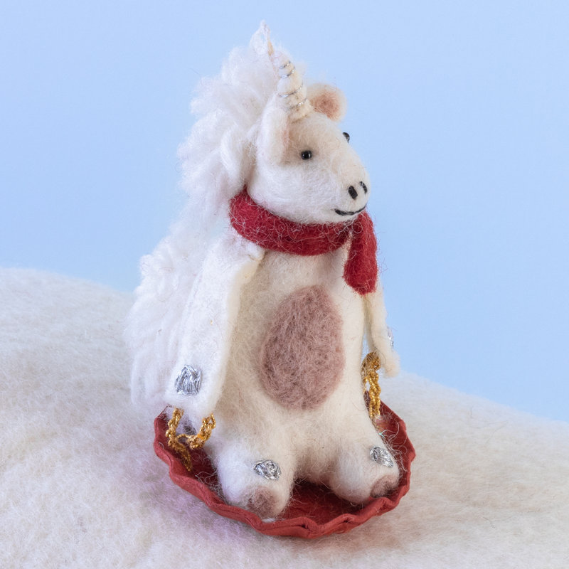 Ornement figurine suspendue bonshommes licorne