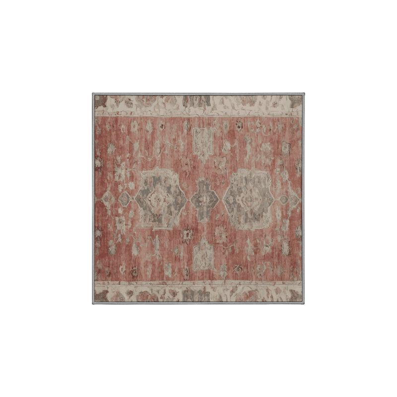 Tapis gris soyeux et moelleux, Carré 5 pi
