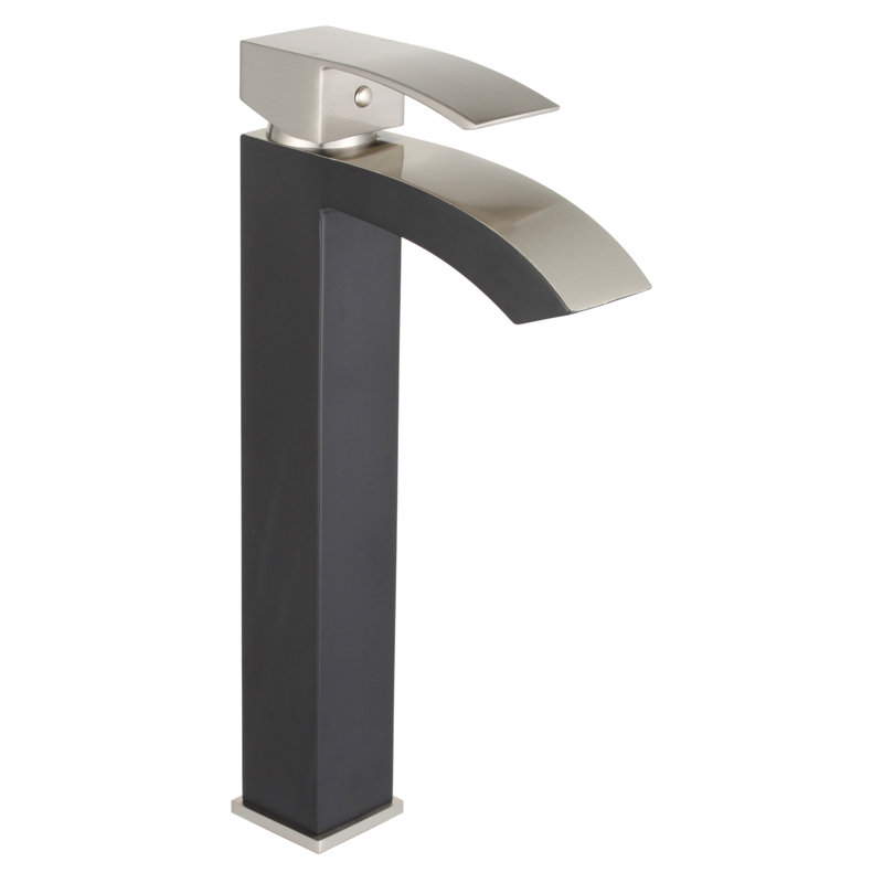 Marella Vessel Sink Faucet Single-handle Bathroom Faucet, Matte Black/Brushed Nickel