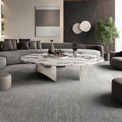 Italian round marble coffee table