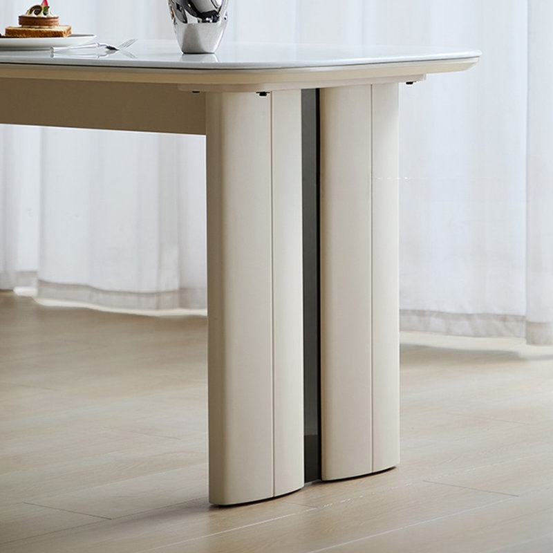 Light Luxury Rock Plate Dining Table Sets., 29.72"H x 62.99"L x 31.5"W