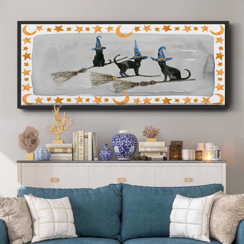 Black Cat Collection D- Framed Canvas