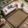 Beige/Brown Geometric Indoor/Outdoor Rug