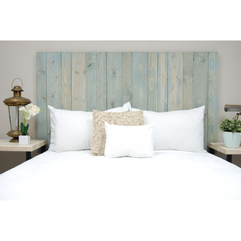 Solid Wood Panel Headboard, Gray