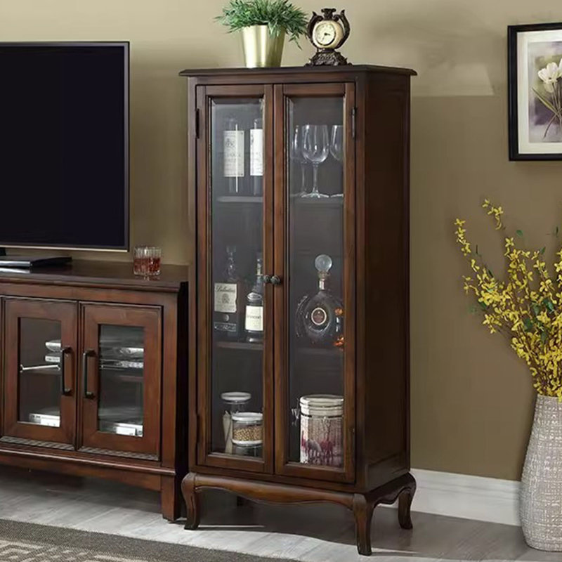 Nut-Brown Solid Wood Display Cases