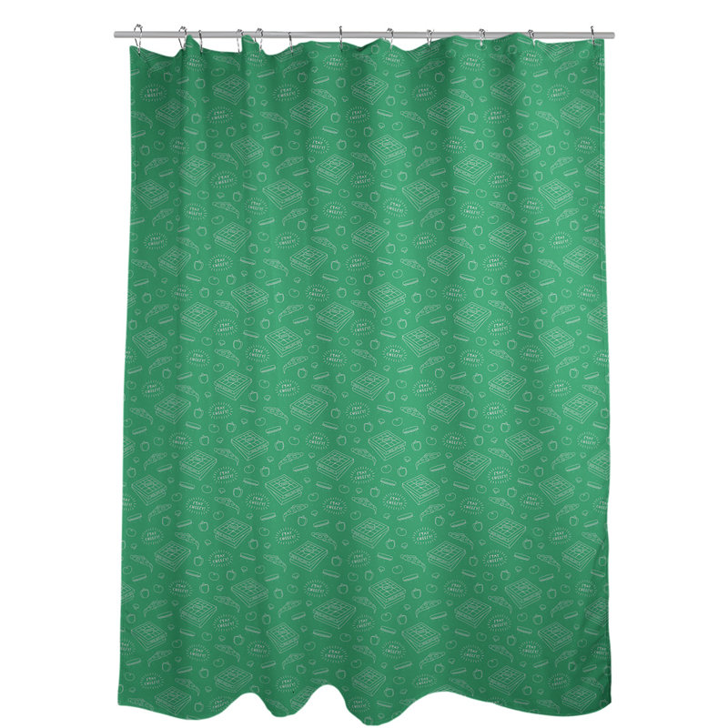 Rideau de douche simple à pizza katelyn elizabeth classic, Vert jade