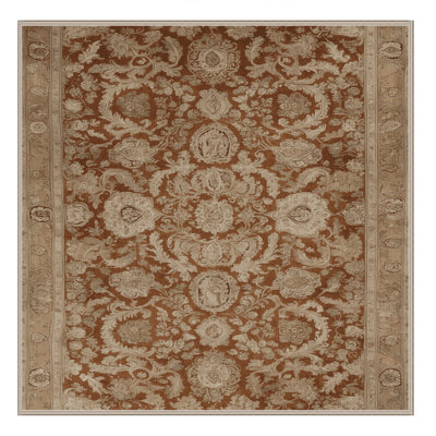 Machine Washable French Brown Area Rug