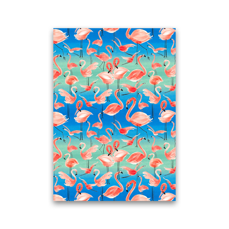 Flamingo Pink 1 Piece Wall Art, 84cm H x 60cm W x 1cm D, No Framed