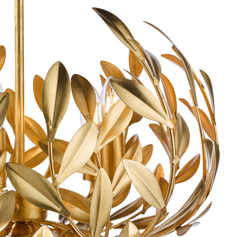 5 - Light Gold Leaf Pendant
