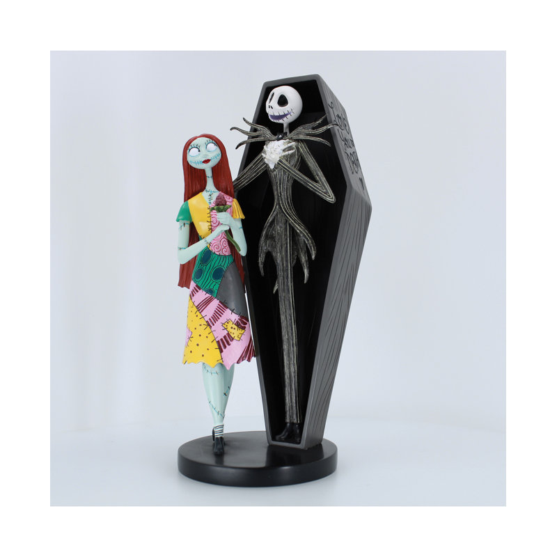 Disney Showcase Jack &Sally Coffin Fig FIGURINE 9.4in