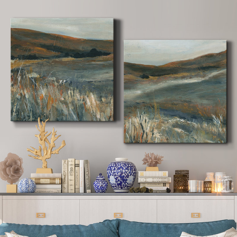 «Copper Dusk I», ensemble de 2 toiles tendues, H 40 po x l 80 po x P 1 po