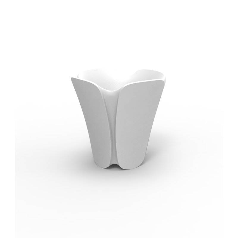 Pezzettina Resin Pot Planter, White, 25.5" H x 25.5" W x 25.5" D