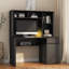 Bureau d'ordinateur avec huche et bibliothèque