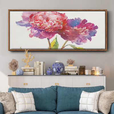 Prise pivoines I - toile encadrée