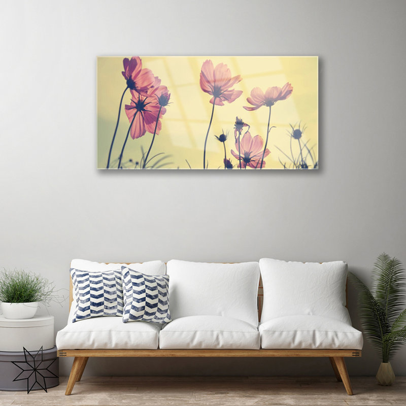 Flowers Floral - Unframed Photograph on Glass