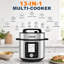 6Qt Silver Electric Pressure Cooker, 24 Cooking Programs, Touch & Dial Control, Multi-Function Smart Cooker