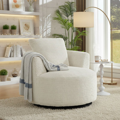 Fauteuil d'appoint pivotant à 360 ° compressible - siège moderne et confortable pour salon, bureau, appartement
